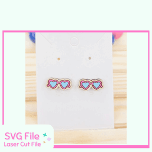 Sunglasses earring SVG for laser cutting