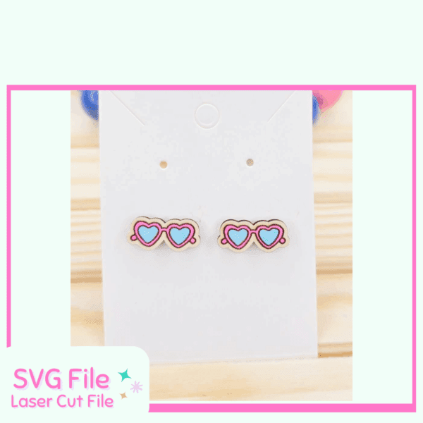 Sunglasses earring SVG for laser cutting