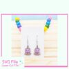 Kawaii jellyfish earrings SVG file for laser cutting