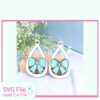 Teardrop bow earring SVG file for laser cutting