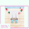 Strawberry drink earring SVG file – fruity laser cut design